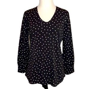 Adrianna Papell Polka Dot Top, Size S, Like New